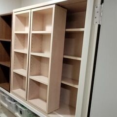 ダブルスライドラックとラック　カラーボックス　収納　漫画本　本棚の画像