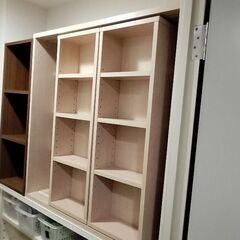 ダブルスライドラックとラック　カラーボックス　収納　漫画本　本棚の画像