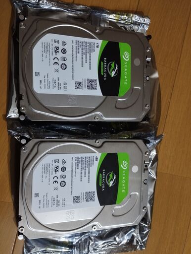 HDD 4TB 2台セット Seagate_BARRACUD_4TB_ST4000DM004 動作品