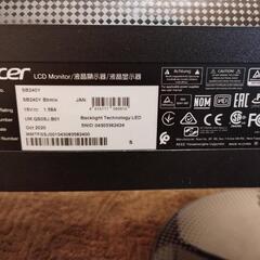 acer モニター　2020年製　の画像