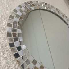 ニトリ　貝殻装飾　ウォールミラー　ルコ　円形の画像