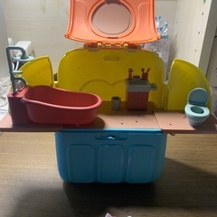 持ち運べるリック型おもちゃセットの画像