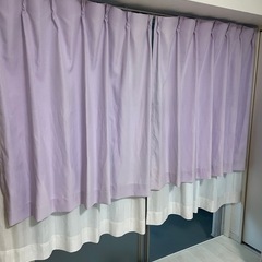 パープル、レースカーテン
