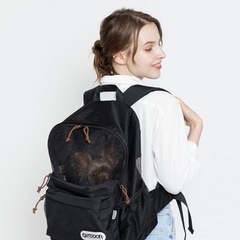 【お取引終了】OUTDOOR ペットリュック キャリー 犬 猫 ブラック Mサイズ ほぼ新品の画像