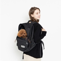 【お取引終了】OUTDOOR ペットリュック キャリー 犬 猫 ブラック Mサイズ ほぼ新品の画像