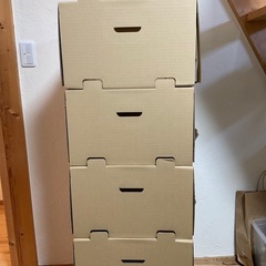 レンゴー　スタッキング　段ボール　収納　5枚セットの画像