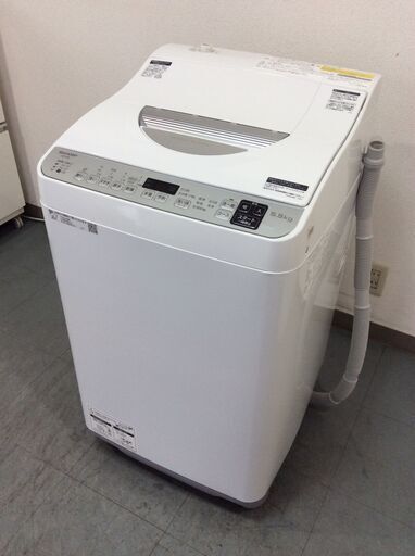 (11/9受渡済)YJT9683【SHARP/シャープ 5.5㎏洗濯機】美品 2020年製 ES-TX5E-S 家電 洗濯 乾燥機能付 穴なし槽