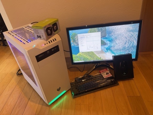 早い者勝ち！win10PRO　買って直ぐに使えるオシャレな白ゲーミングPCセット