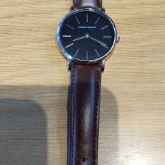 Hannahmartin 36mm ローズゴールド　ブラウン革ベルト　電池新品10月19日交換済みの画像