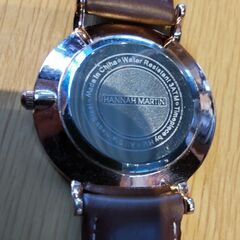 Hannahmartin 36mm ローズゴールド　ブラウン革ベルト　電池新品10月19日交換済みの画像
