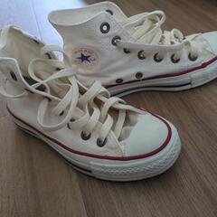 コンバース　オールスター22.5cm中古ホワイト　CONVERSE