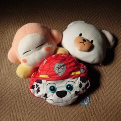 キャラクターぬいぐるみ３個