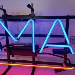 ZIMA ジーマ ロゴ ネオン管 スイッチ付き ネオンサイン 照明 電飾 看板 オブジェ おしゃれネオン 動作OK 札幌市手稲区の画像