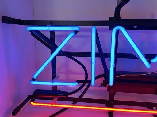 ZIMA ジーマ ロゴ ネオン管 スイッチ付き ネオンサイン 照明 電飾 看板 オブジェ おしゃれネオン 動作OK 札幌市手稲区