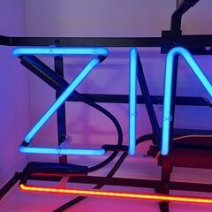 ZIMA ジーマ ロゴ ネオン管 スイッチ付き ネオンサイン 照明 電飾 看板 オブジェ おしゃれネオン 動作OK 札幌市手稲区の画像