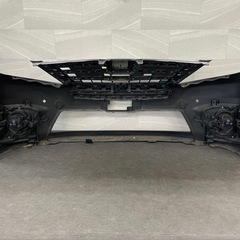 TOYOTA トヨタ ANH20 GGH20 アルファード 後期 純正 フロントバンパー フロントグリル フォグランプ エンブレム付き 202 ブラック 中古品の画像