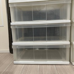 差し上げます　3段クローゼット衣類収納ケース（プラスティック）の画像