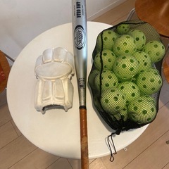 硬式野球バット＋カラーボール＋肘防具セット