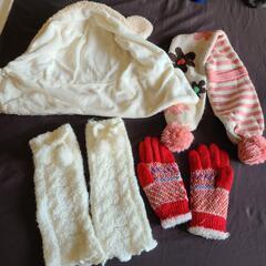女の子　手袋　マフラー　セットの画像