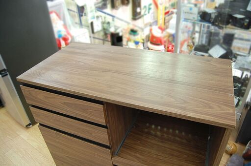 ミドルレンジボード 幅90×奥行45×高さ90.5cm ブラウン系 ワイエムワールド 食器棚 キッチンボード 札幌市 清田区 平岡