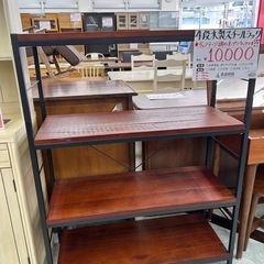 【お持ち帰り大特価】4段木製スチールラック