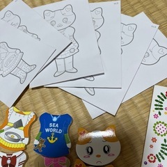 知育玩具　型はめパズル　猫　ネコ　積み木の画像