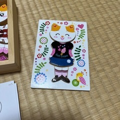 知育玩具　型はめパズル　猫　ネコ　積み木の画像