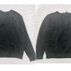 裏起毛スウェット上下セット メンズMサイズ レディースLサイズ 黒の画像