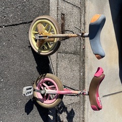 一輪車2台まとめて、パンクしてるかも