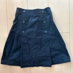 コットンのネイビースカート140cm