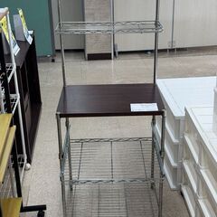 ★ジモティ割あり★  デスク ナチュラルブラック H170×D60×W120 クリーニング済み TJ9312の画像