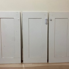 DIY 材料 カラーボックス用扉 ドア ドアノブ付き 木材 框 ...