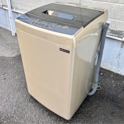 札幌市内配送可 【6ヵ月保証付き】20年製 アイリスオーヤマ 8kg 全自動洗濯機 DAW-A80 ゴールド