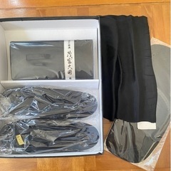 黒留4点セット　帯板　帯揚げ　バック　草履