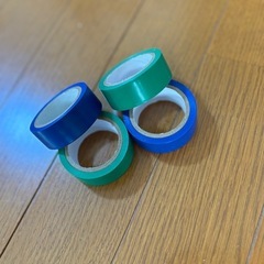 新品　ビニールテープ　緑　青　各2個　計4個　セット　の画像