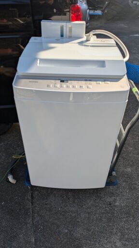 2021年製 アイリスオーヤマ 自動洗剤投入 8Kg 洗濯機 部屋干しモード KAW-80B IRIS OHYAMA