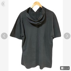 90s NIKE AIR フード付き Tシャツ Lサイズ 黒の画像