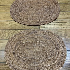 ランチョンマット　籐/アタ？　二枚セットの画像