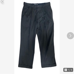 DOCKERS 黒 スラックス プリーツ入り メンズ