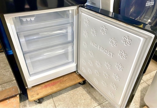仙台市内トラック荷台渡し無料！ Haier ブラック JR-NF148B 148L 中古 冷蔵庫 買取 冷蔵庫