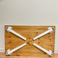 木のローテーブル (折りたたみ可)　の画像