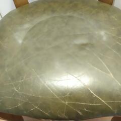 イタリアン　ダイニングチェア　サルタレッリ系　グリーン　革張の画像