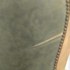 イタリアン　ダイニングチェア　サルタレッリ系　グリーン　革張の画像