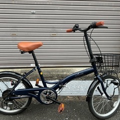 ★紺色★折りたたみ自転車の画像