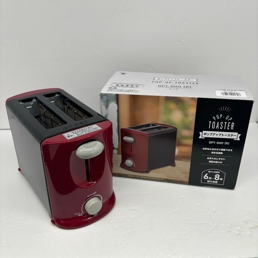 419　[山善] ポップアップトースター PT-800(RB)