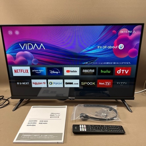 ハイセンス hisense 32型　スマートテレビ 32E40H　2023年製