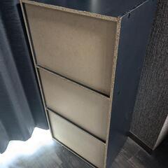 3段カラーボックス(収納ボックス付き)の画像