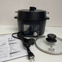 【未使用】アイリスオーヤマ 電気圧力鍋 2.2L ブラック PM...