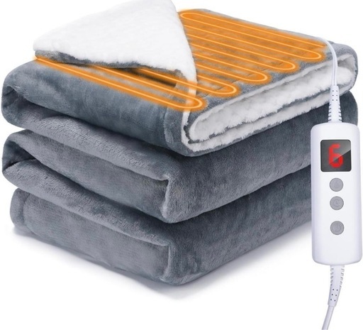 【新品】電気毛布 掛け敷き兼用 電気ブランケット160*130cm 冬 フランネル素材