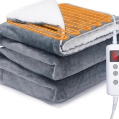 【新品】電気毛布 掛け敷き兼用 電気ブランケット160*130c...